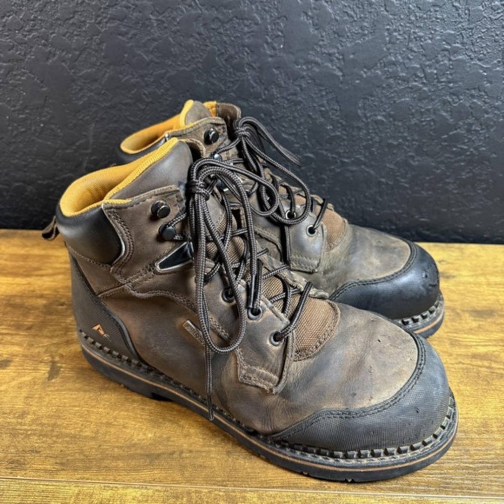Ridgecut RCT002TS Brown Leather Waterproof Safety Toe Work Boots Mens‎ 11W